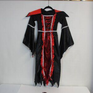 Royal Victorian Vampiress Noble Medieval Queen Halloween Dress Girls Small